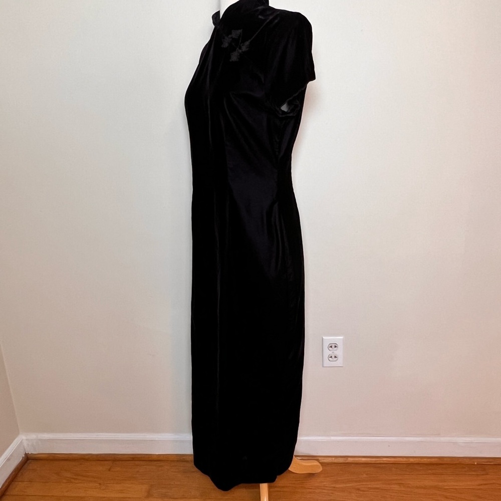 SOLD 1/2 My Michelle Retro Asian-inspired Black Velvet Dress, Size 11/12 Juniors - Picture 5 of 9